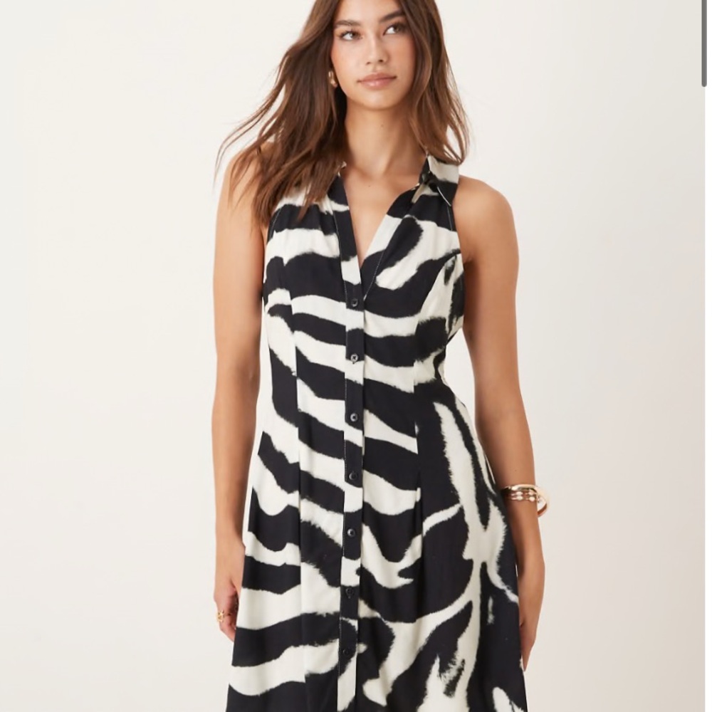 ASOS Black and White Zebra Print Dress